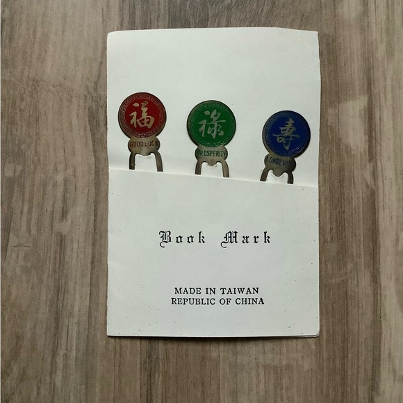 bookmark New vintage Metal (set of 3) prosperity longevity good luck - Picture 3 of 5